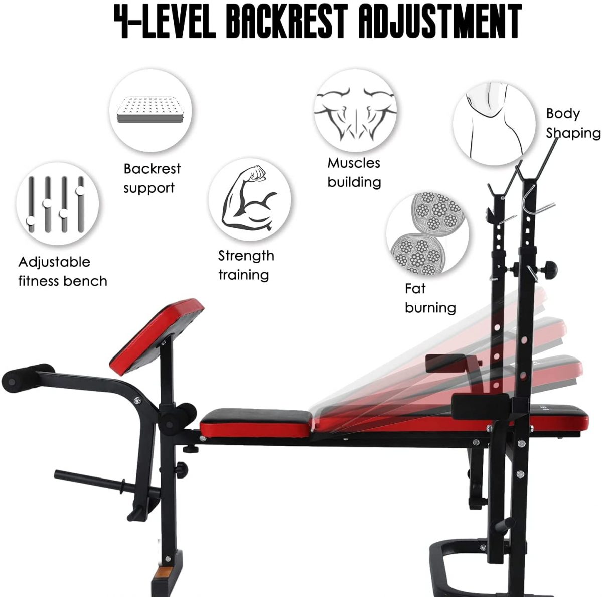 Banco de Musculación Multifuncional Inclinable - Imagen 4