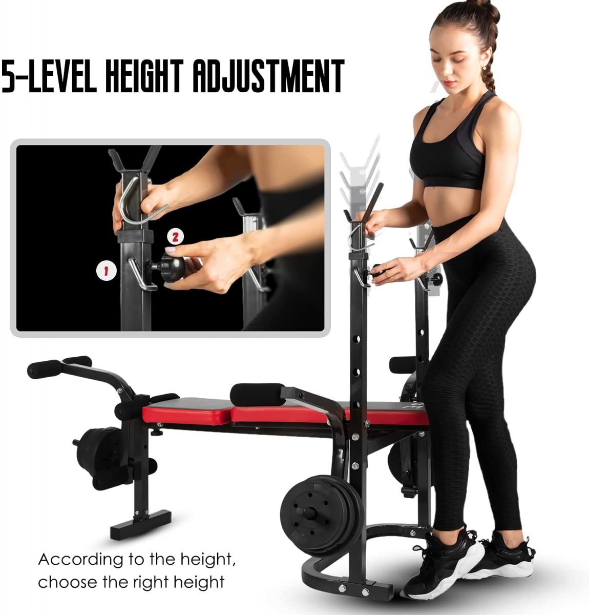 Banco de Musculación Multifuncional ISE Inclinable