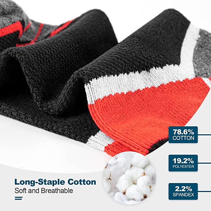 Niodora Calcetines de Deporte para Hombre, 6 Pares de Calcetines Tobilleros Deportivos, Calcetines de Algodón para Hombre y Mujer, Calcetines Cortos Transpirable para Correr Ciclismo Running Trabajo - Imagen 3
