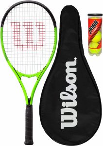 Raqueta de tenis Wilson Blade Feel XL 106, funda protectora completa y 3 pelotas de tenis