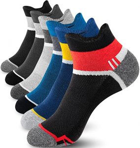 Niodora Calcetines de Deporte para Hombre, 6 Pares de Calcetines Tobilleros Deportivos, Calcetines de Algodón para Hombre y Mujer, Calcetines Cortos Transpirable para Correr Ciclismo Running Trabajo