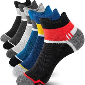 Niodora Calcetines de Deporte para Hombre, 6 Pares de Calcetines Tobilleros Deportivos, Calcetines de Algodón para Hombre y Mujer, Calcetines Cortos Transpirable para Correr Ciclismo Running Trabajo